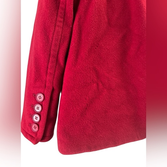 Talbots red wool blend collared jacket - Picture 5 of 6